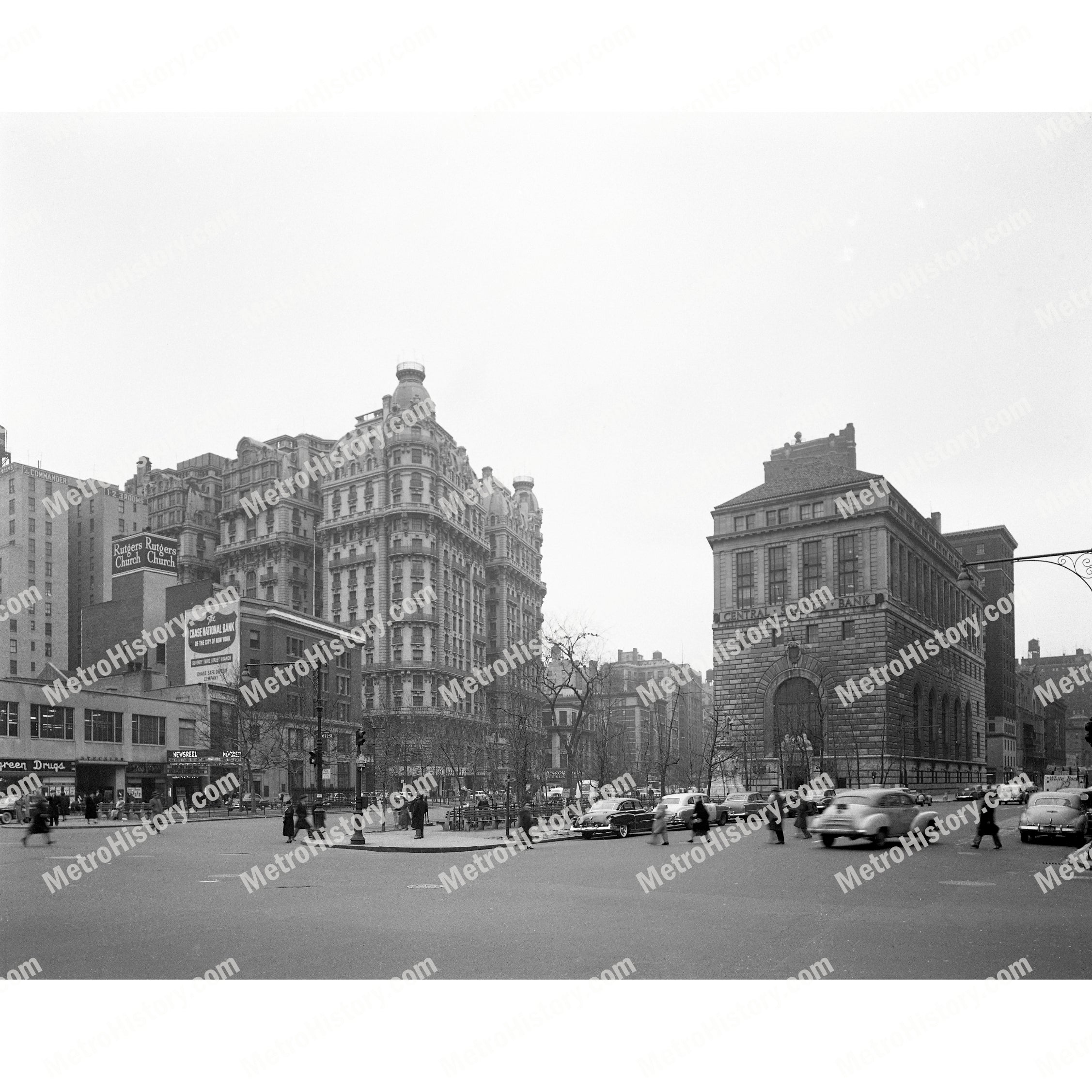 Broadway and Amsterdam Avenue northwest from West 72nd Street, Manhatt ...