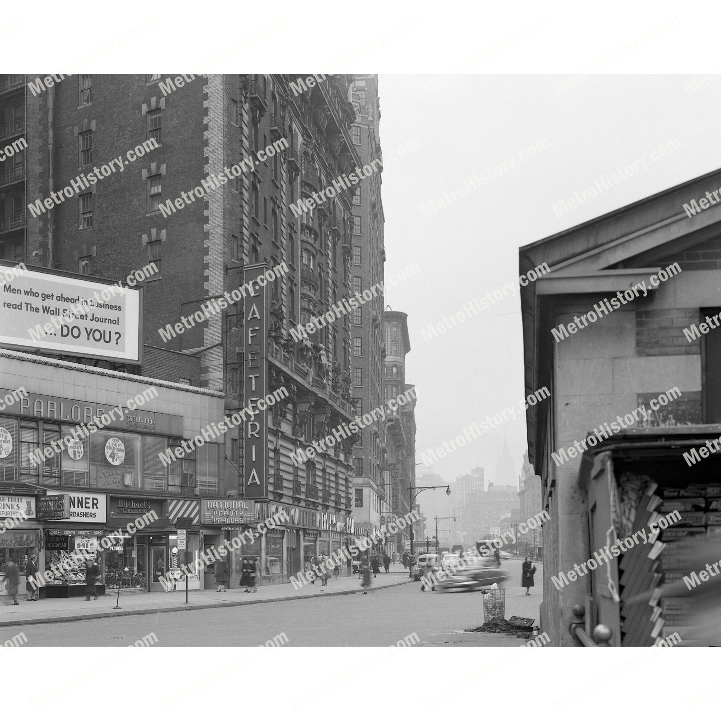 Broadway, east side, looking south from West 72nd Street, Manhattan