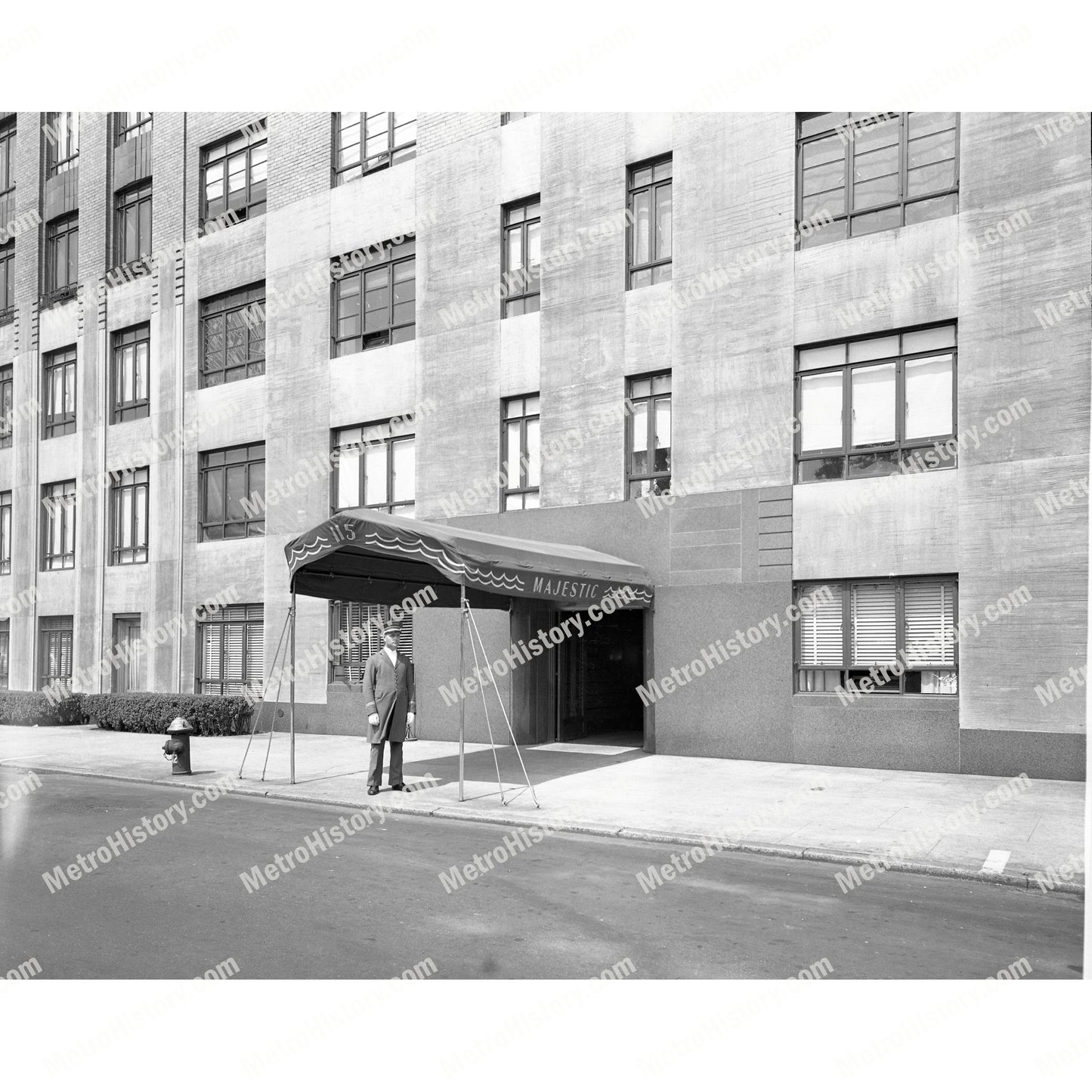 Majestic Apartments, 115 Central Park West, Manhattan, entrance with doorman