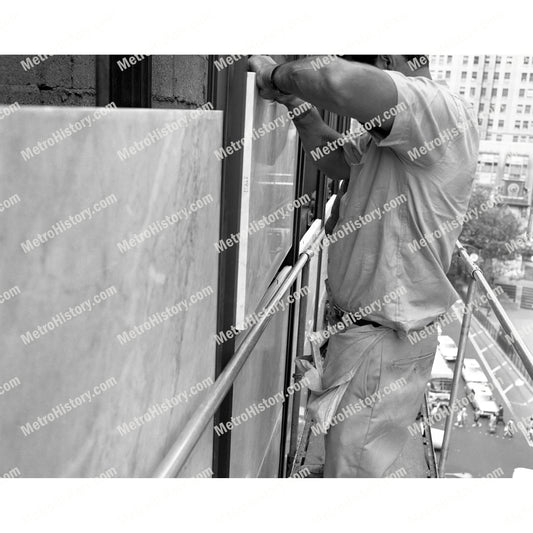 E.J. Korvette, Broadway and West 34th Street, Manhattan, marble installation