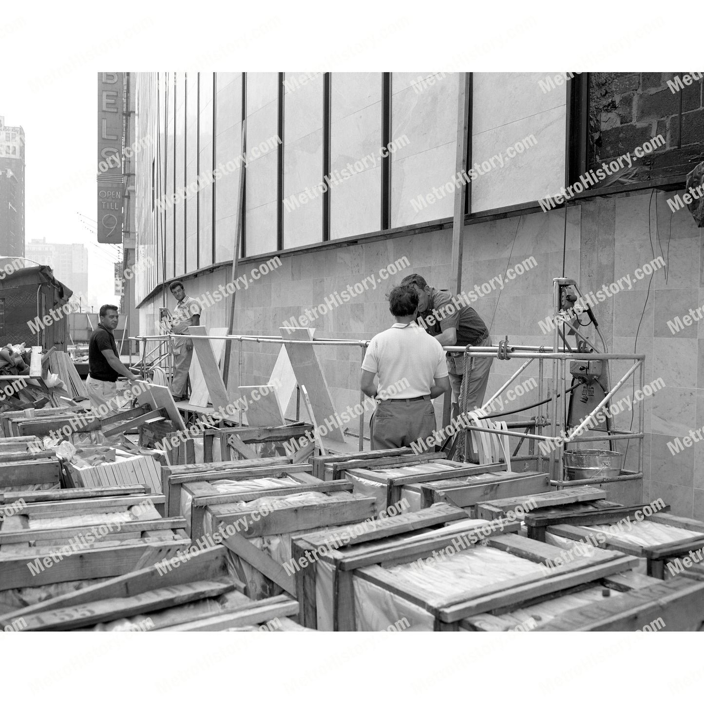 E.J. Korvette, Broadway and West 34th Street, Manhattan, marble installation